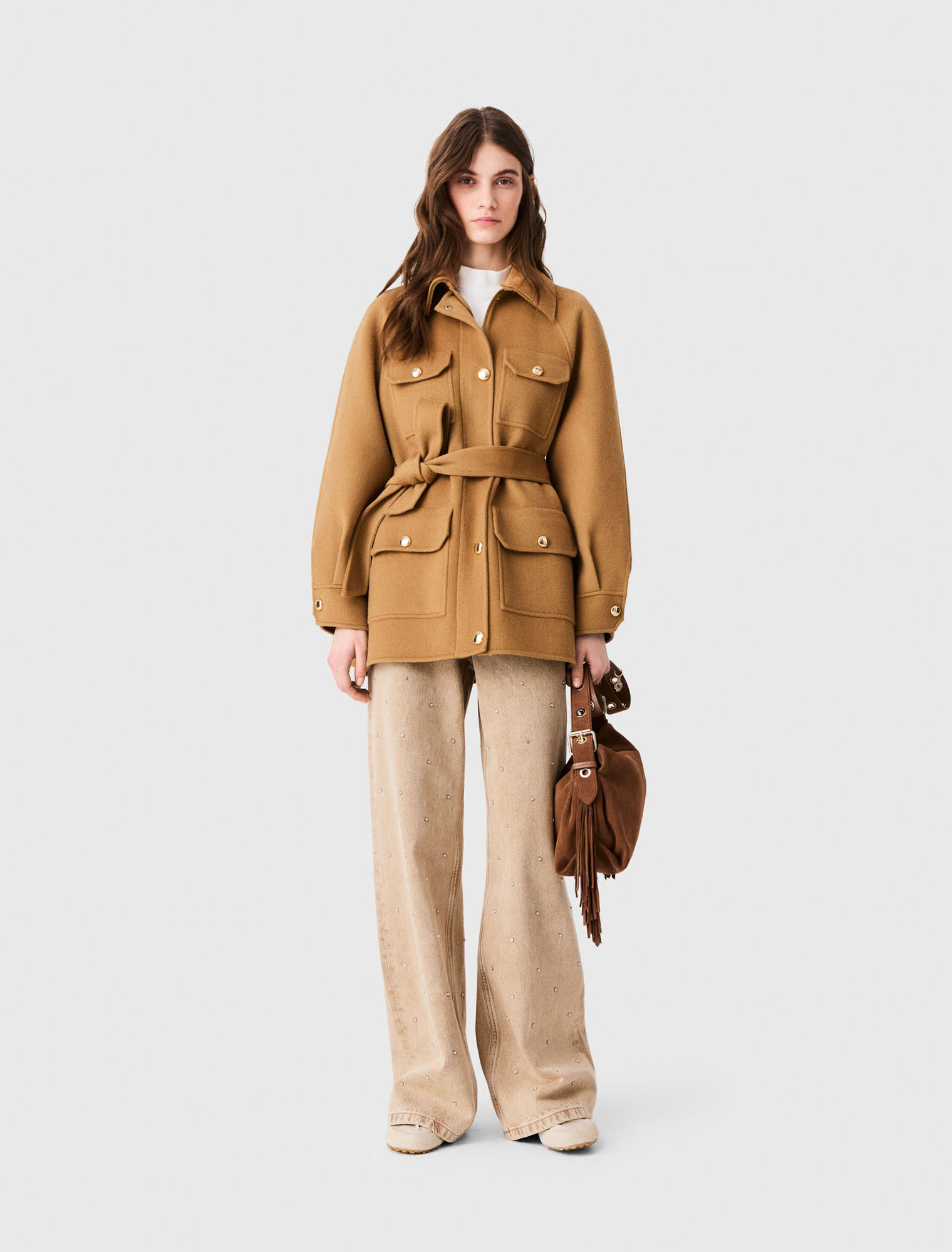Mid-length wool coat