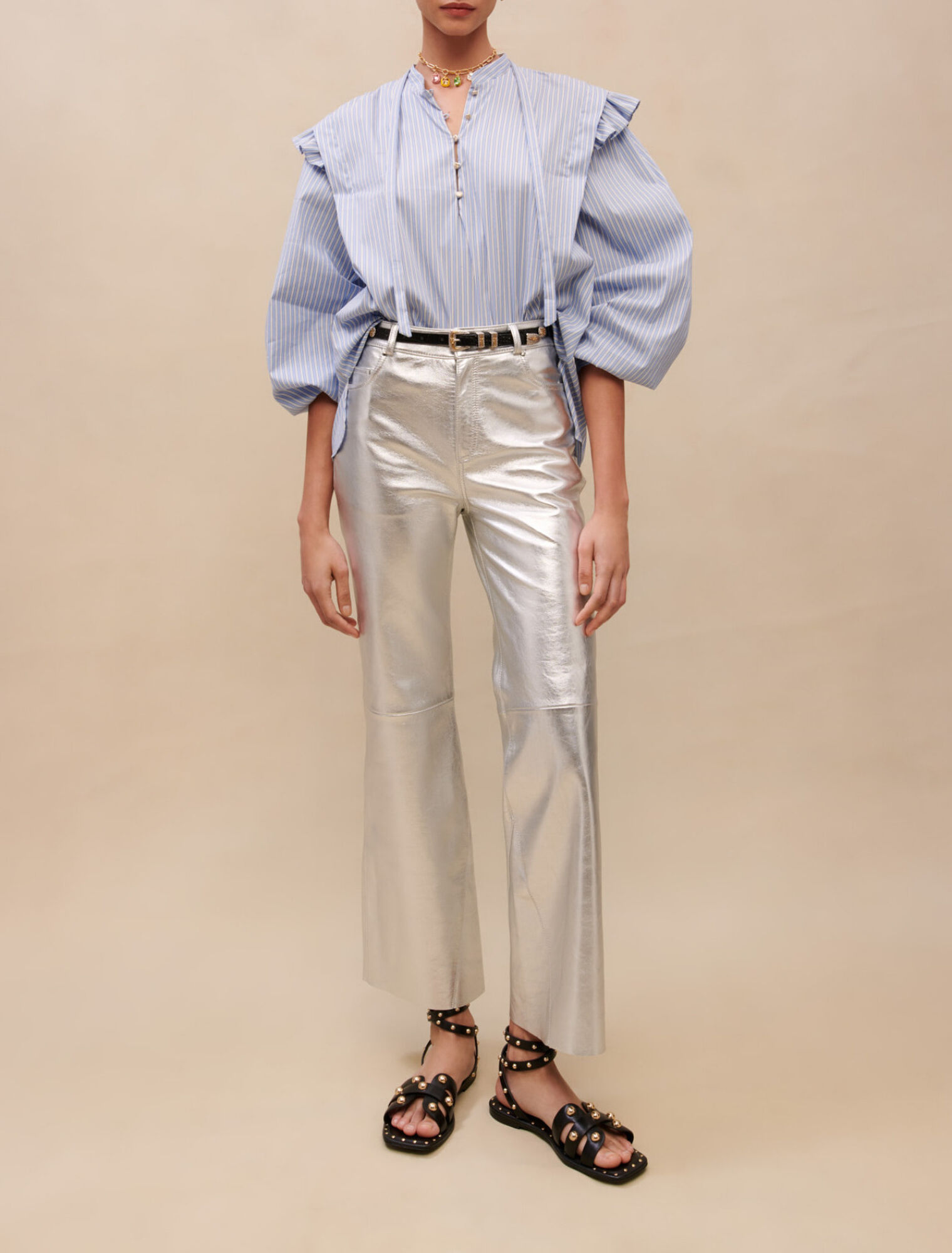 Striped blue blouse
