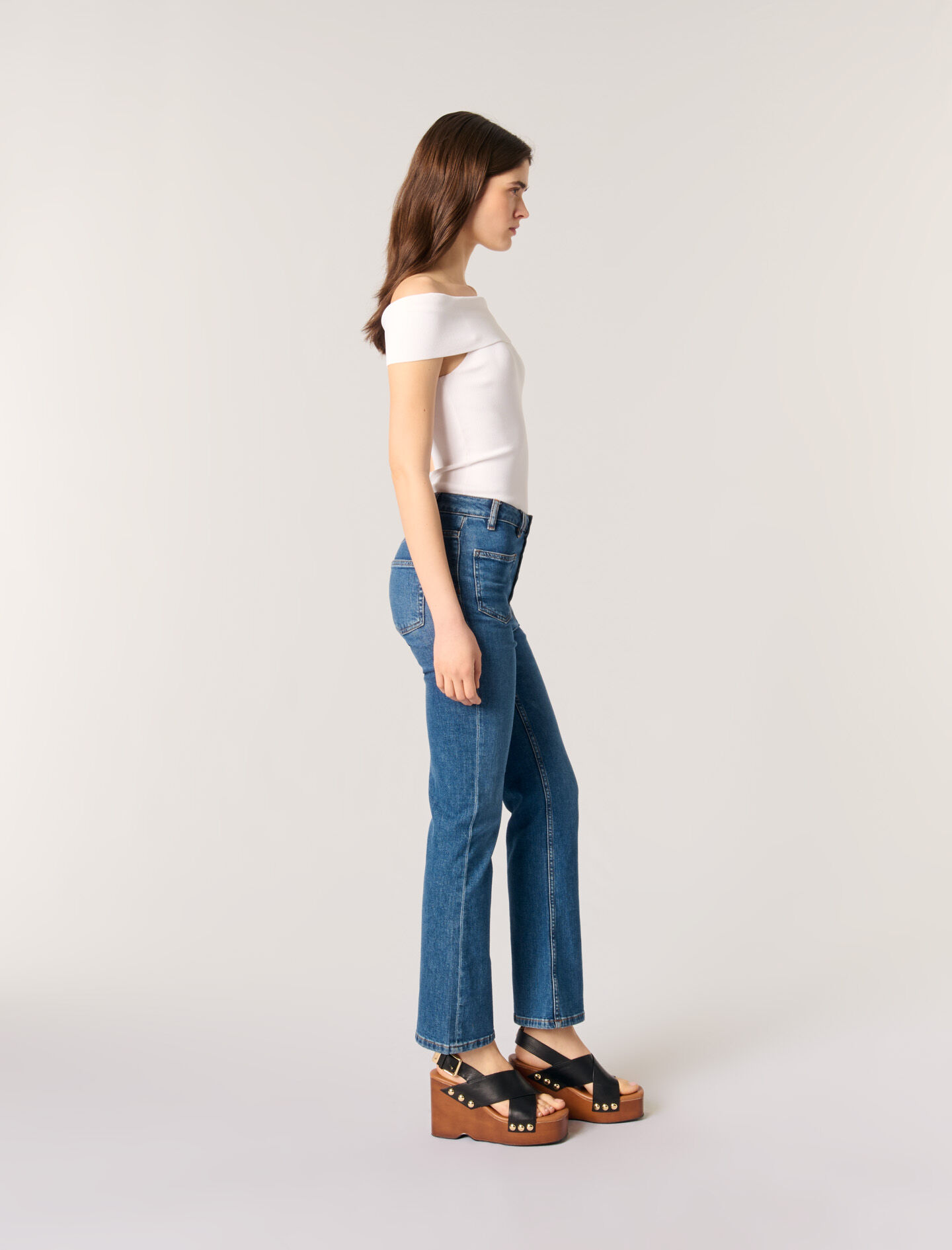Multi Woven Jacquard Bandeau Long Top | Tops