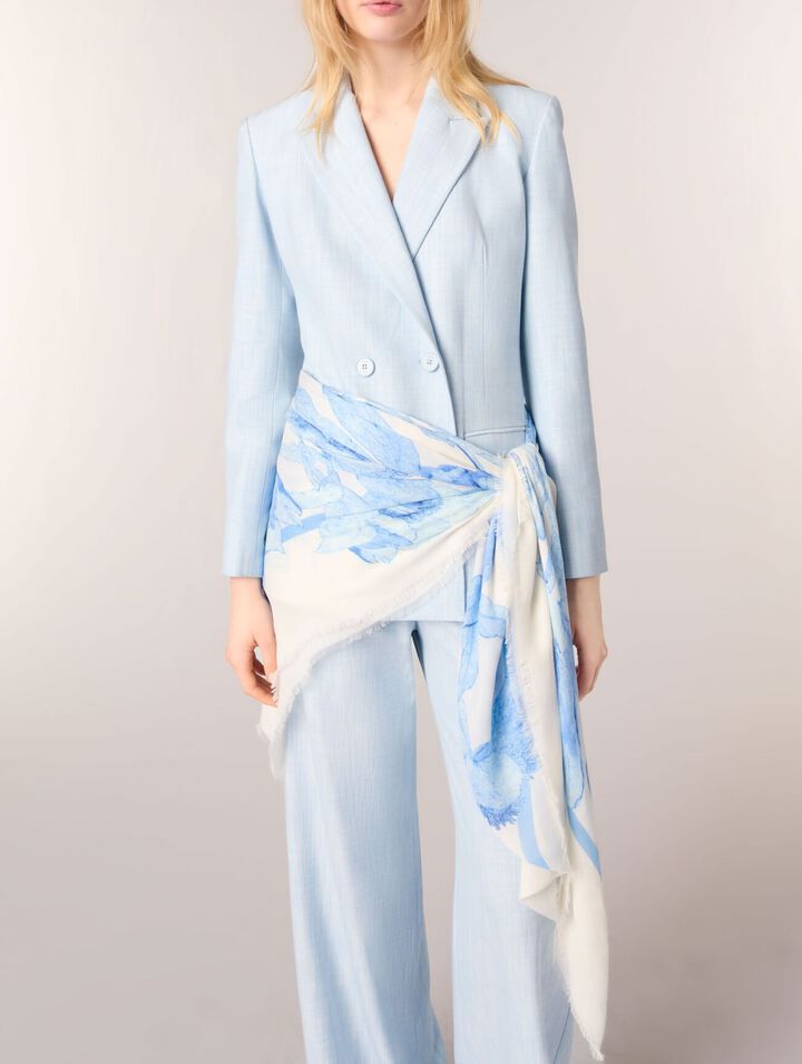 140x140 Watercolour theme shawl