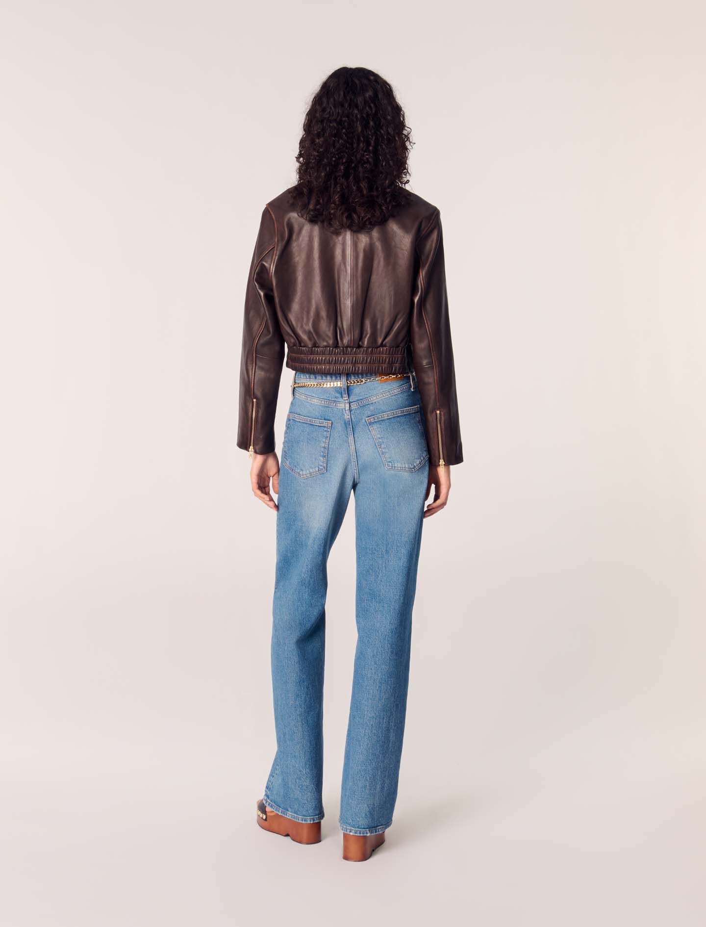 Vintage leather jacket - Leather jackets | Maje