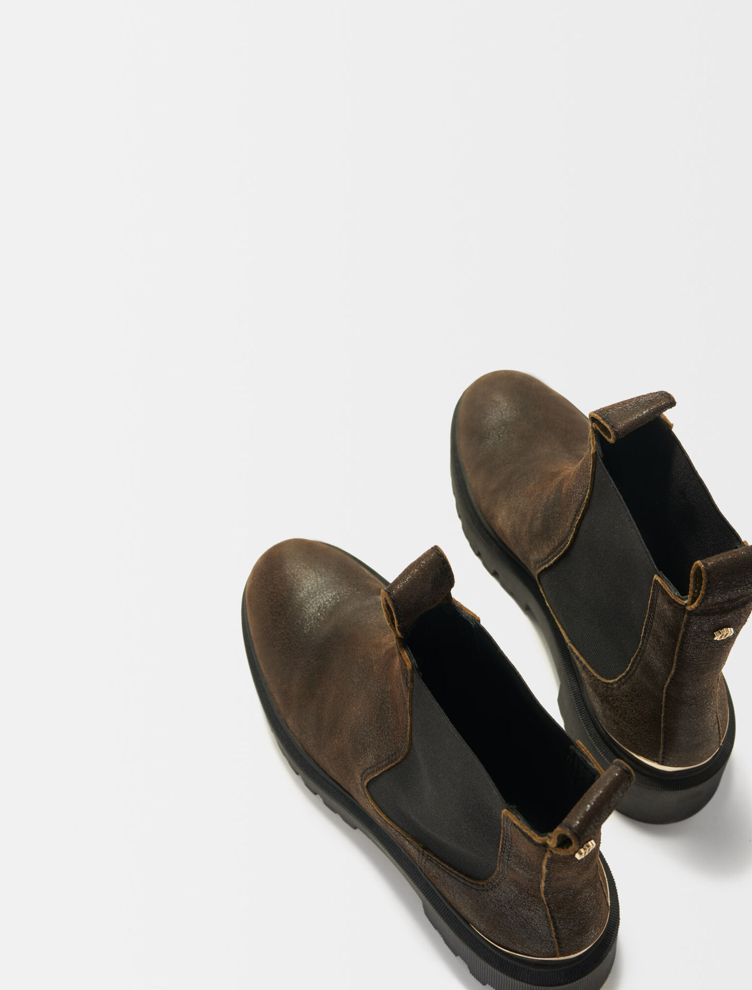 Antique leather booties