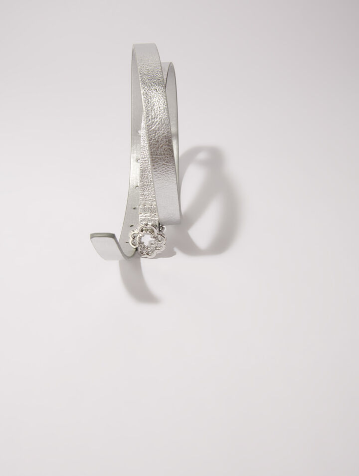 Slim belt with Clover buckle