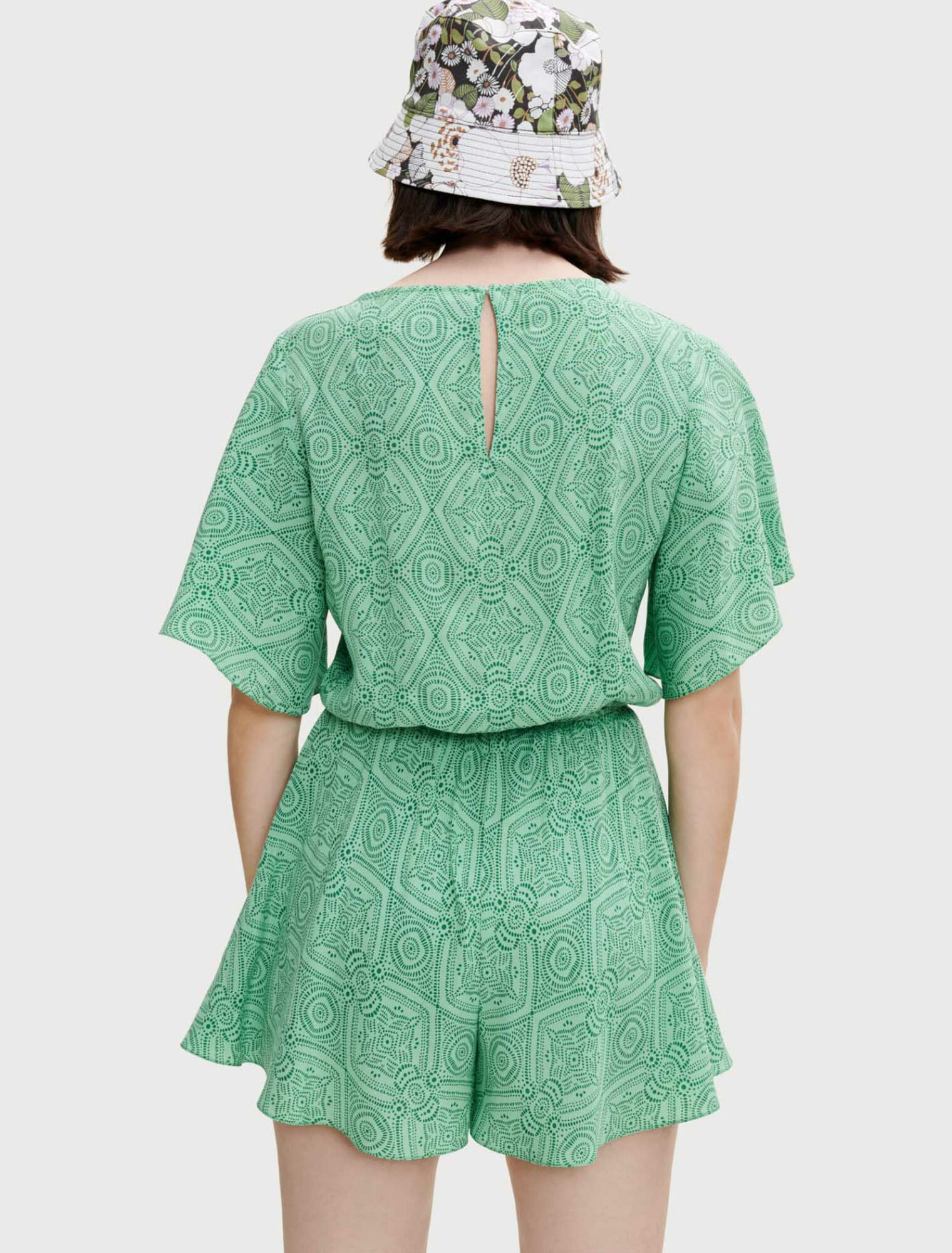 Fluid printed playsuit