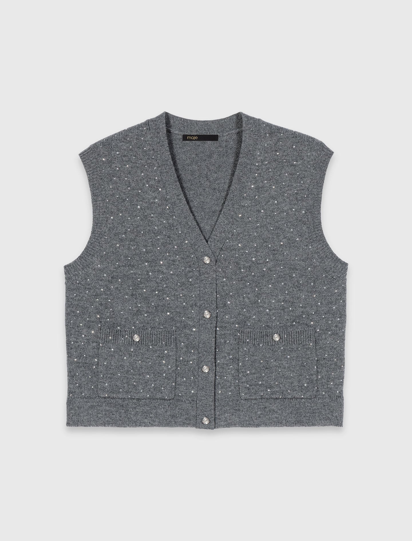 Rhinestone knit top 6