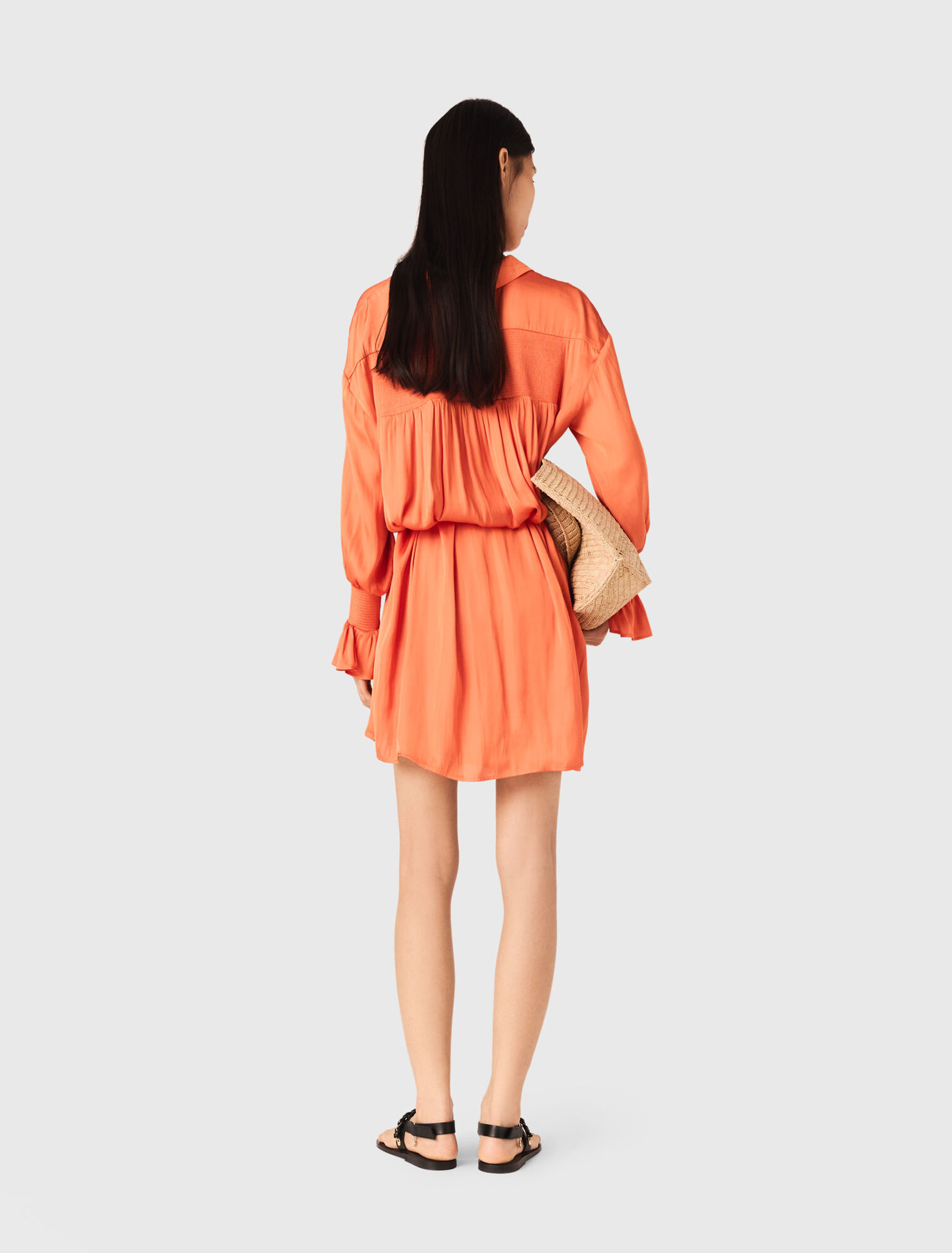 Short satin dress