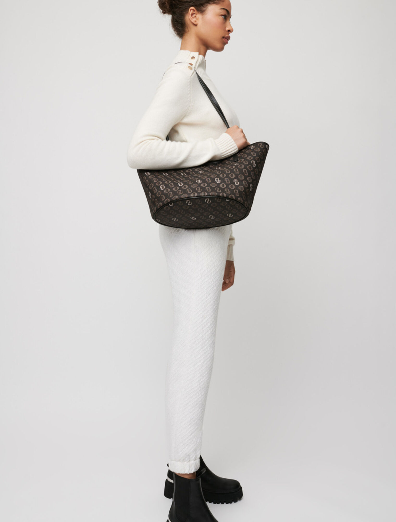 Tweed-style jogging pants