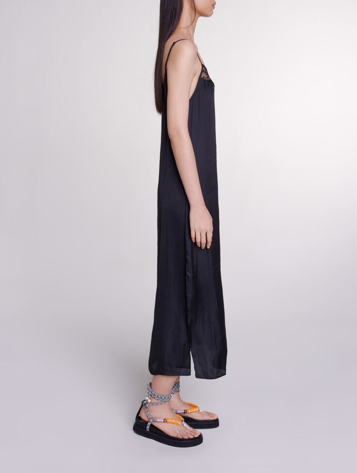 Satin-look maxi dress