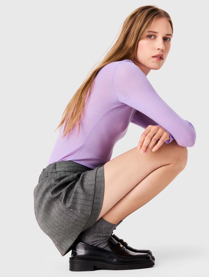 Rhinestone tailored skort