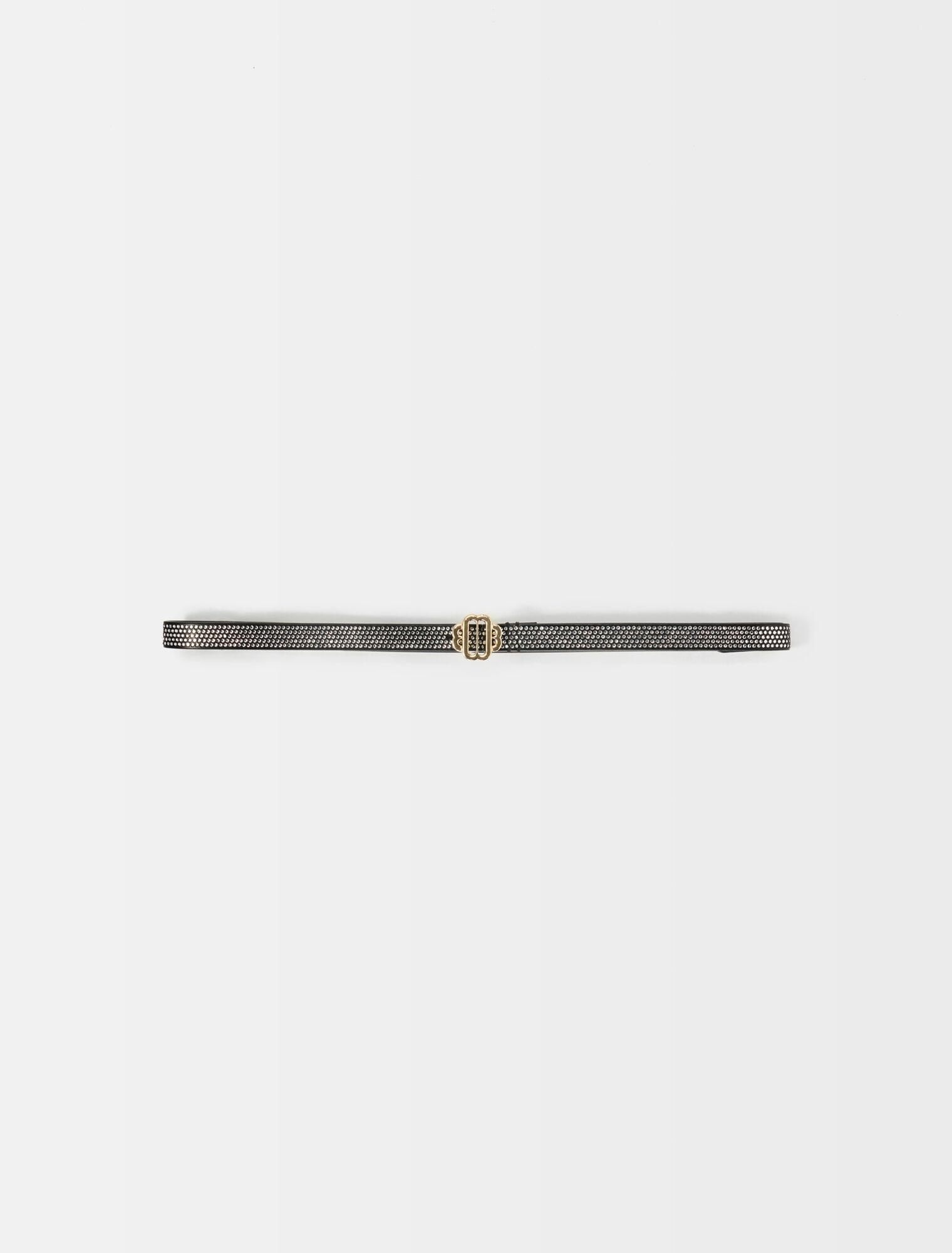 Maje Clover rhinestone belt with buckle