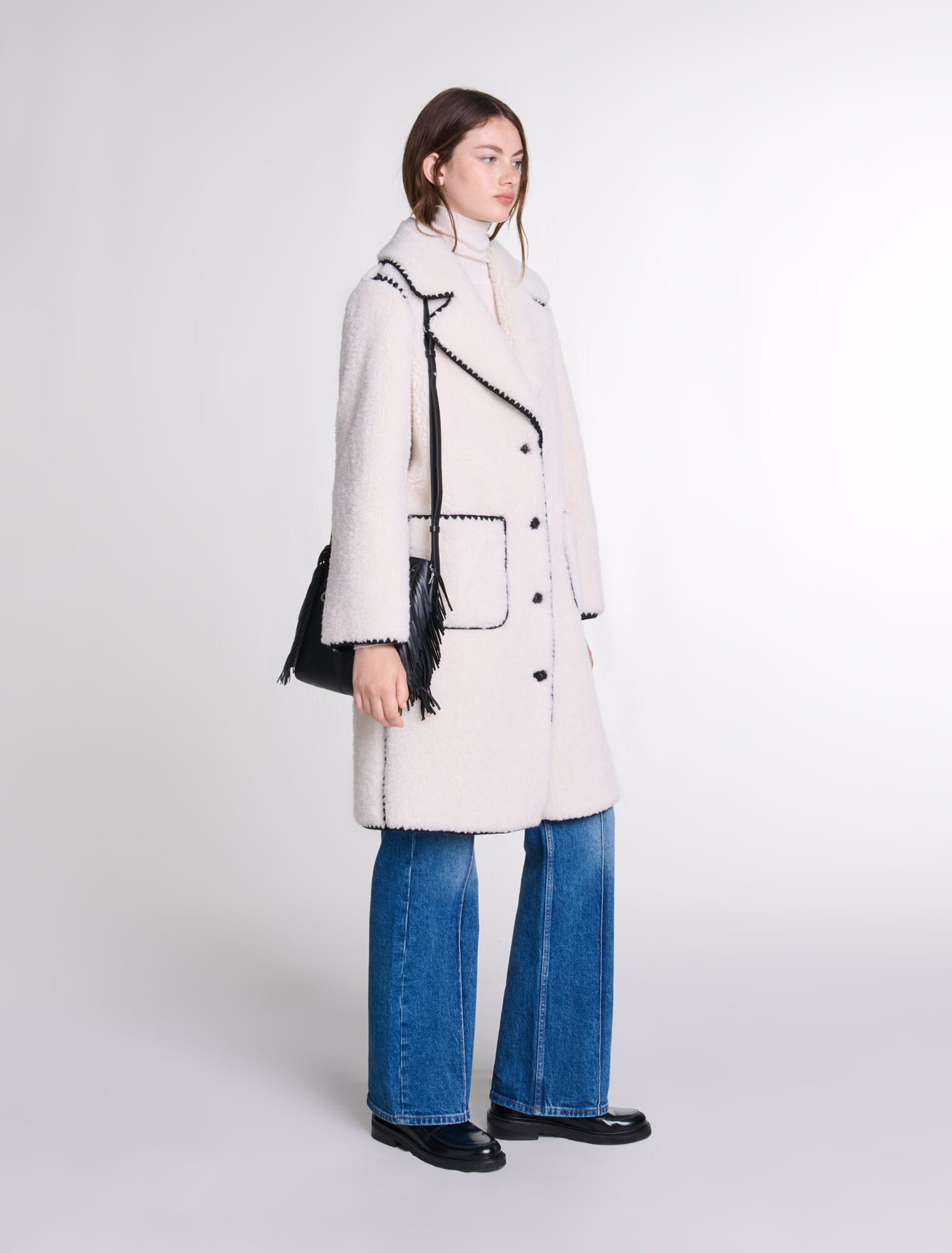 Mid-length fleece coat