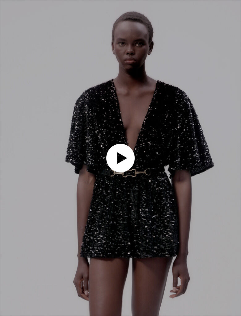 超激安 Sequinned velvet playsuit - Jumpshorts | Maje その他