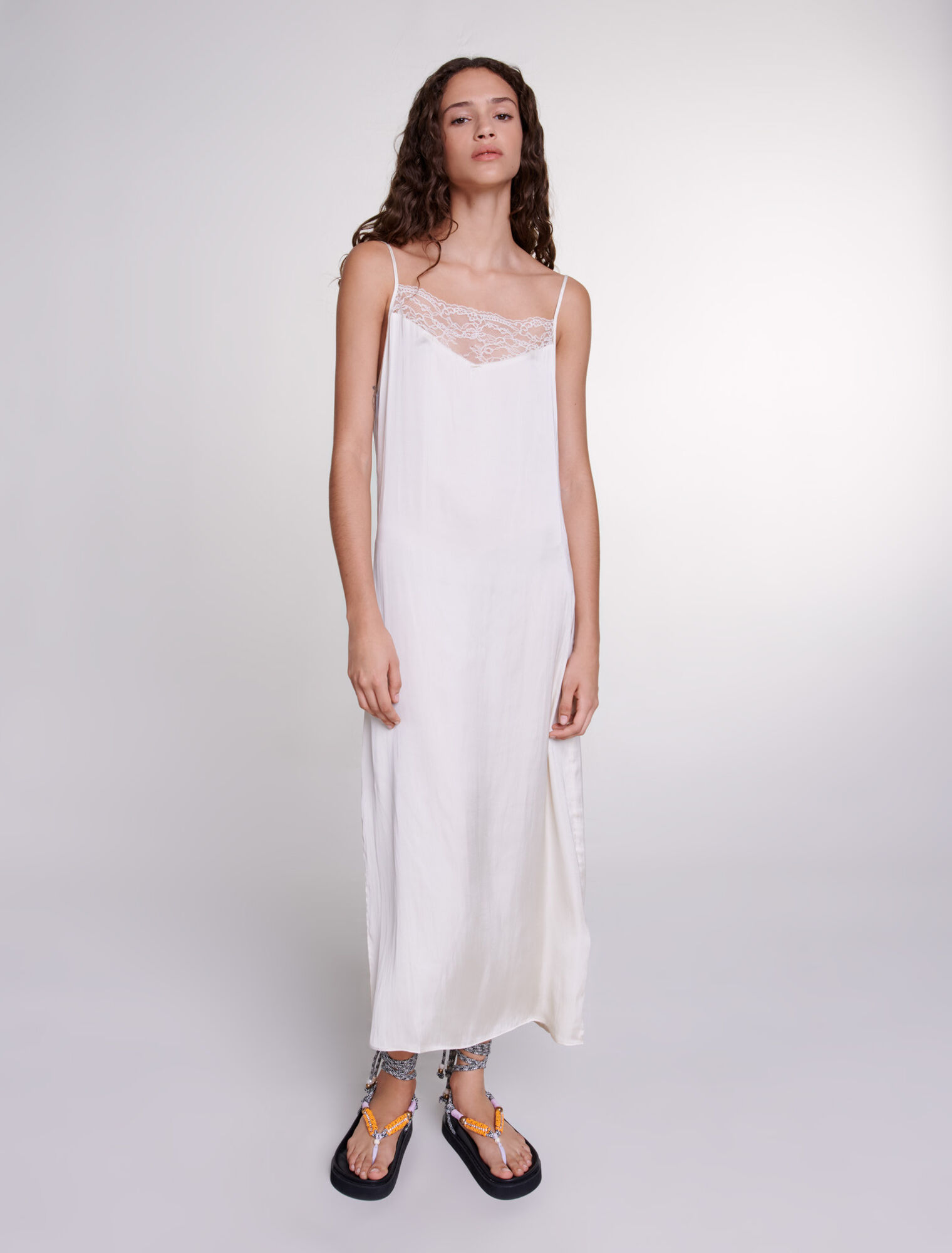 Satin-look maxi dress