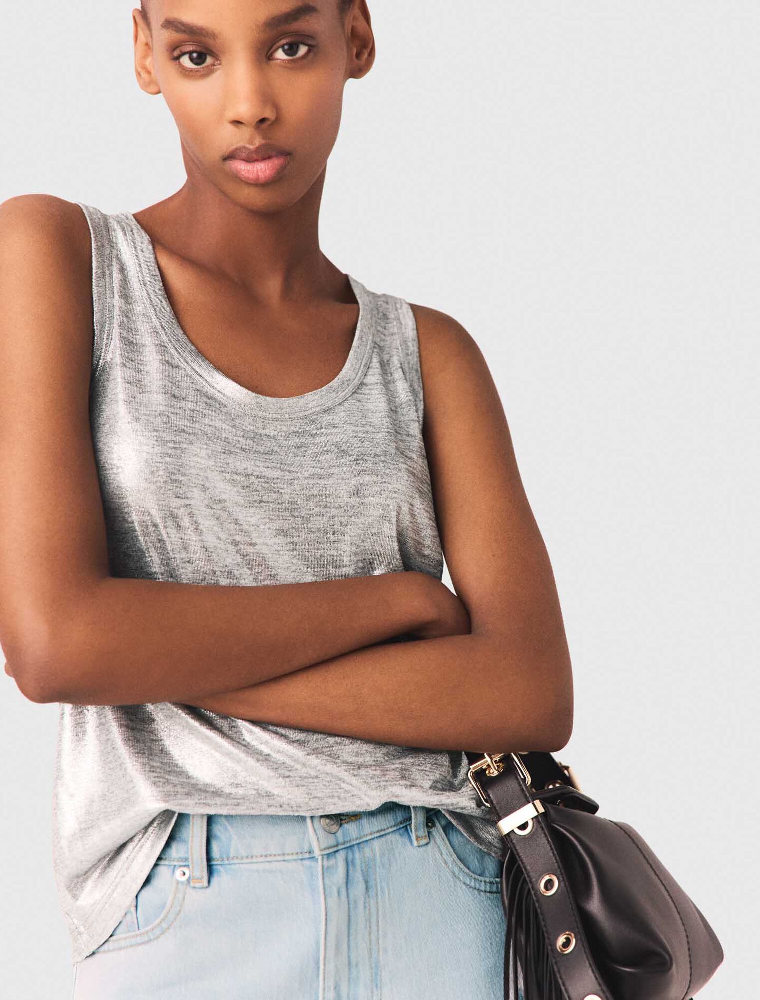 Metallic vest top