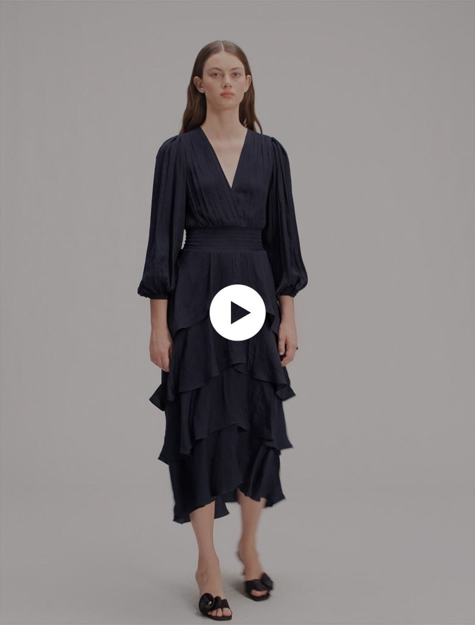 Ruffled maxi dress