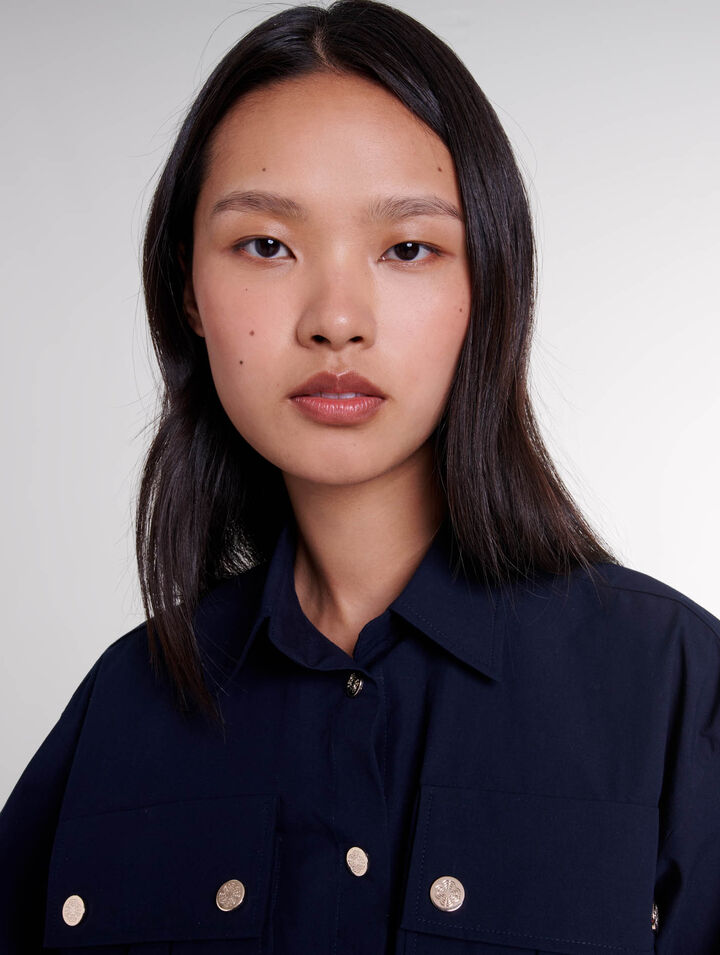Belted long shirt 