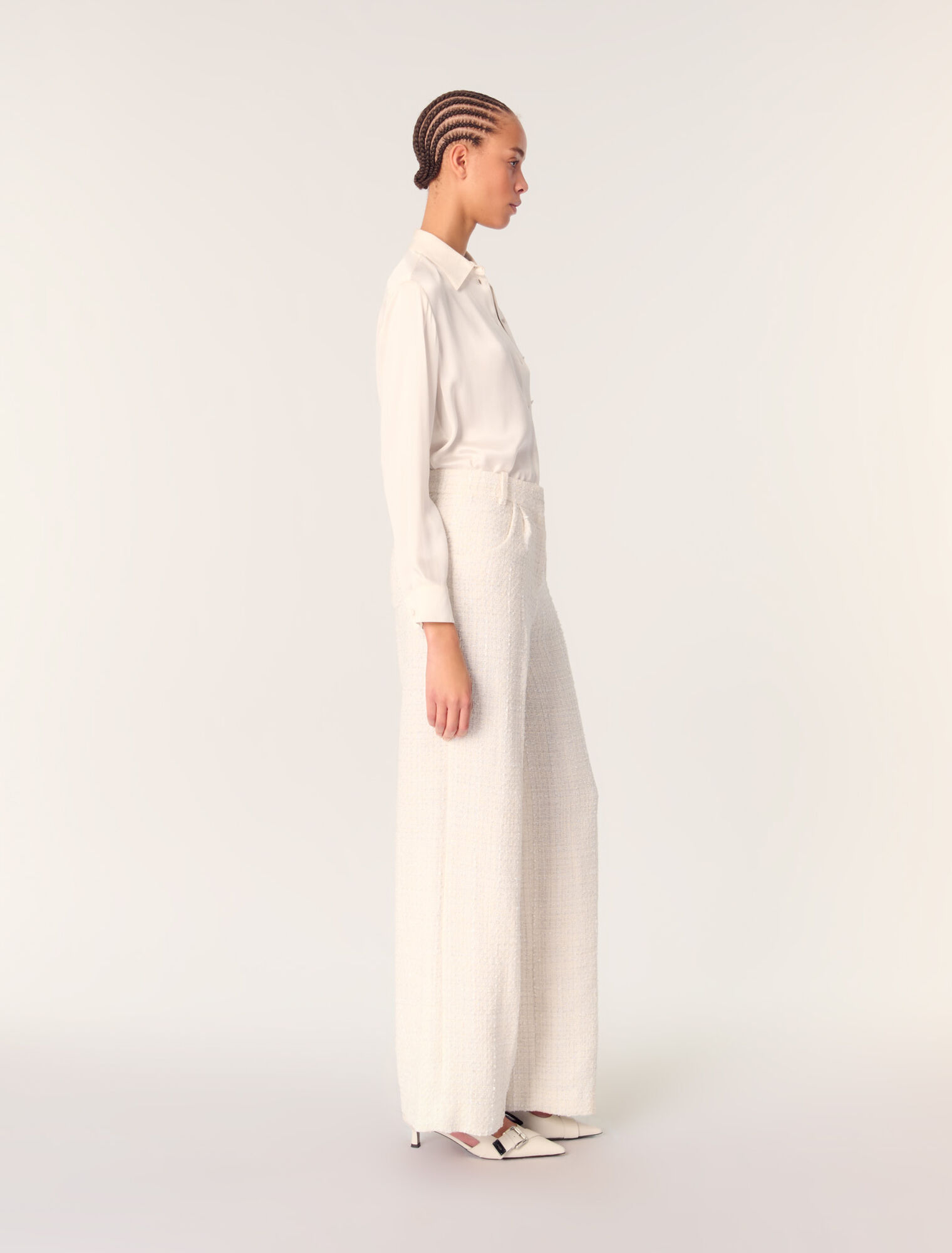 White silk shirt