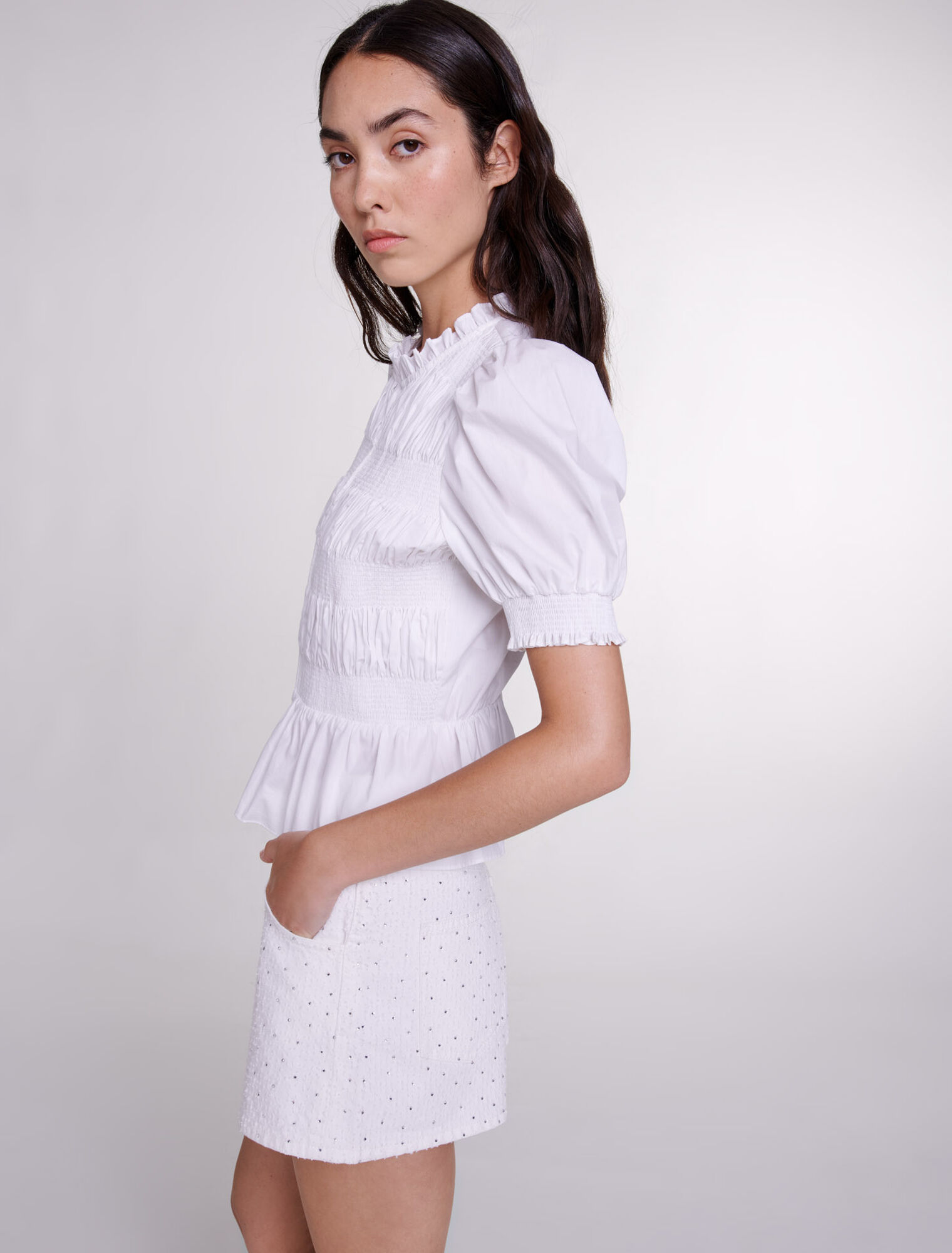Smocked shirt