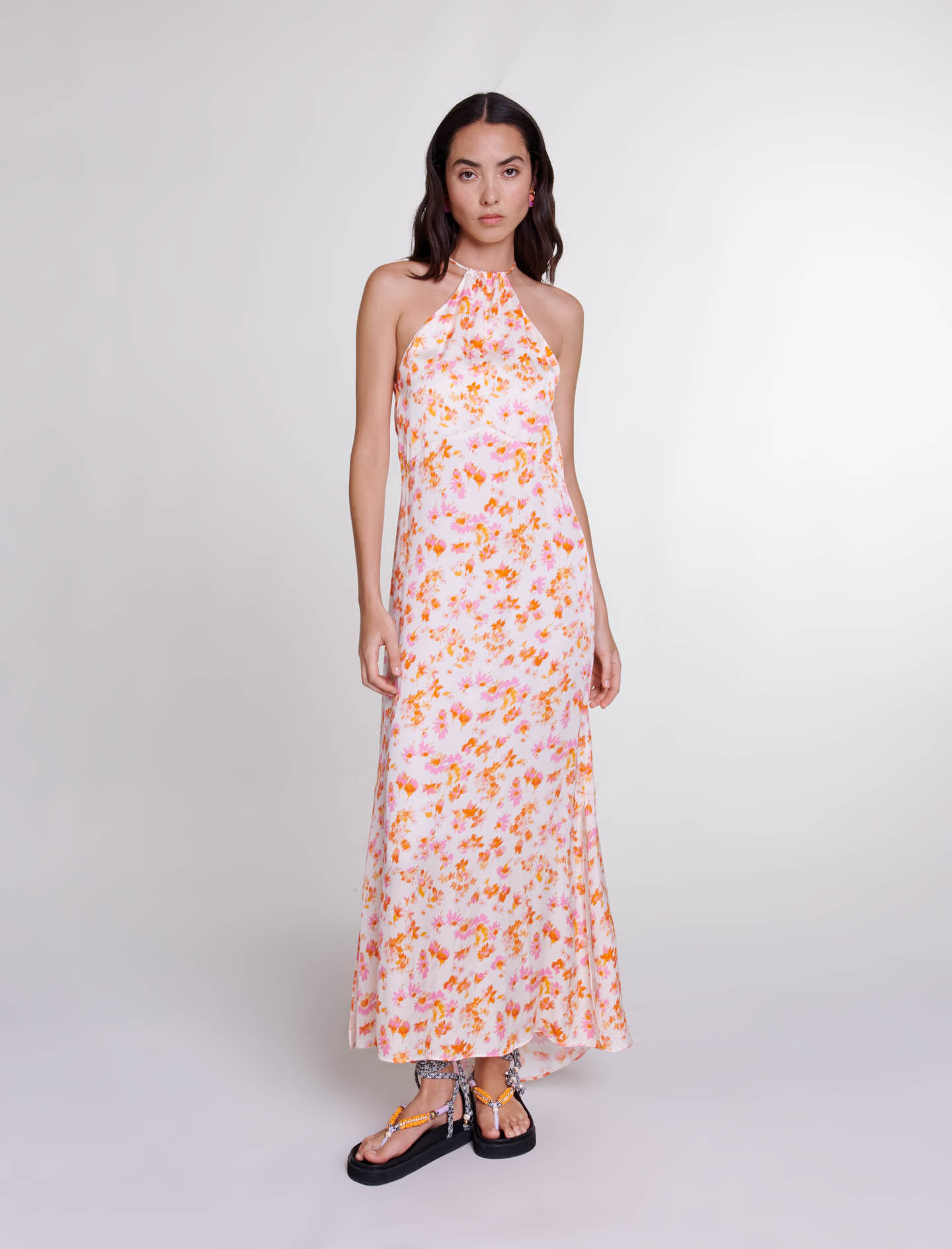 Maje orange dress cheap
