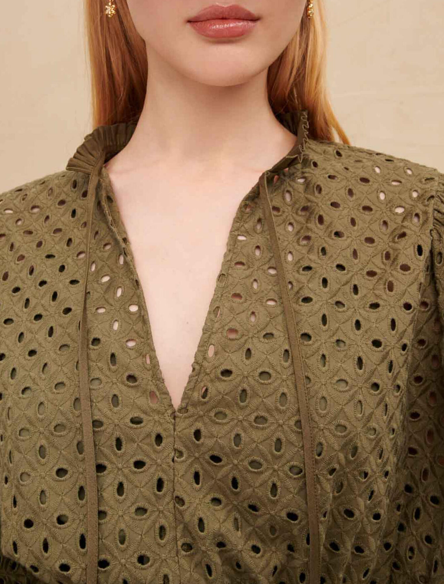 Broderie anglaise mini dress