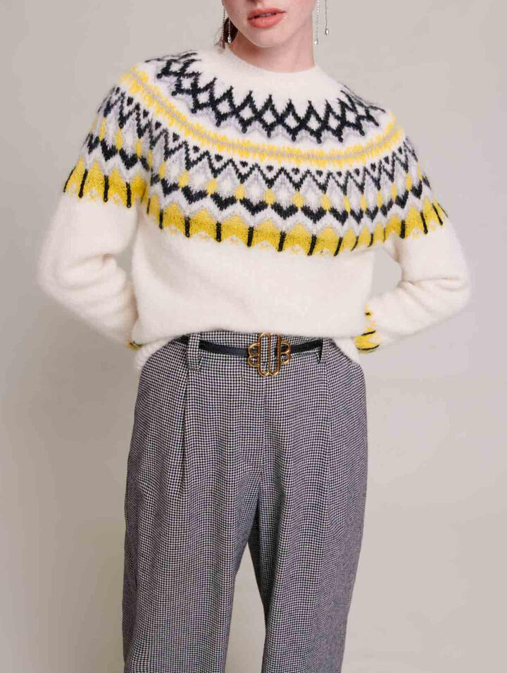 Jacquard wool jumper