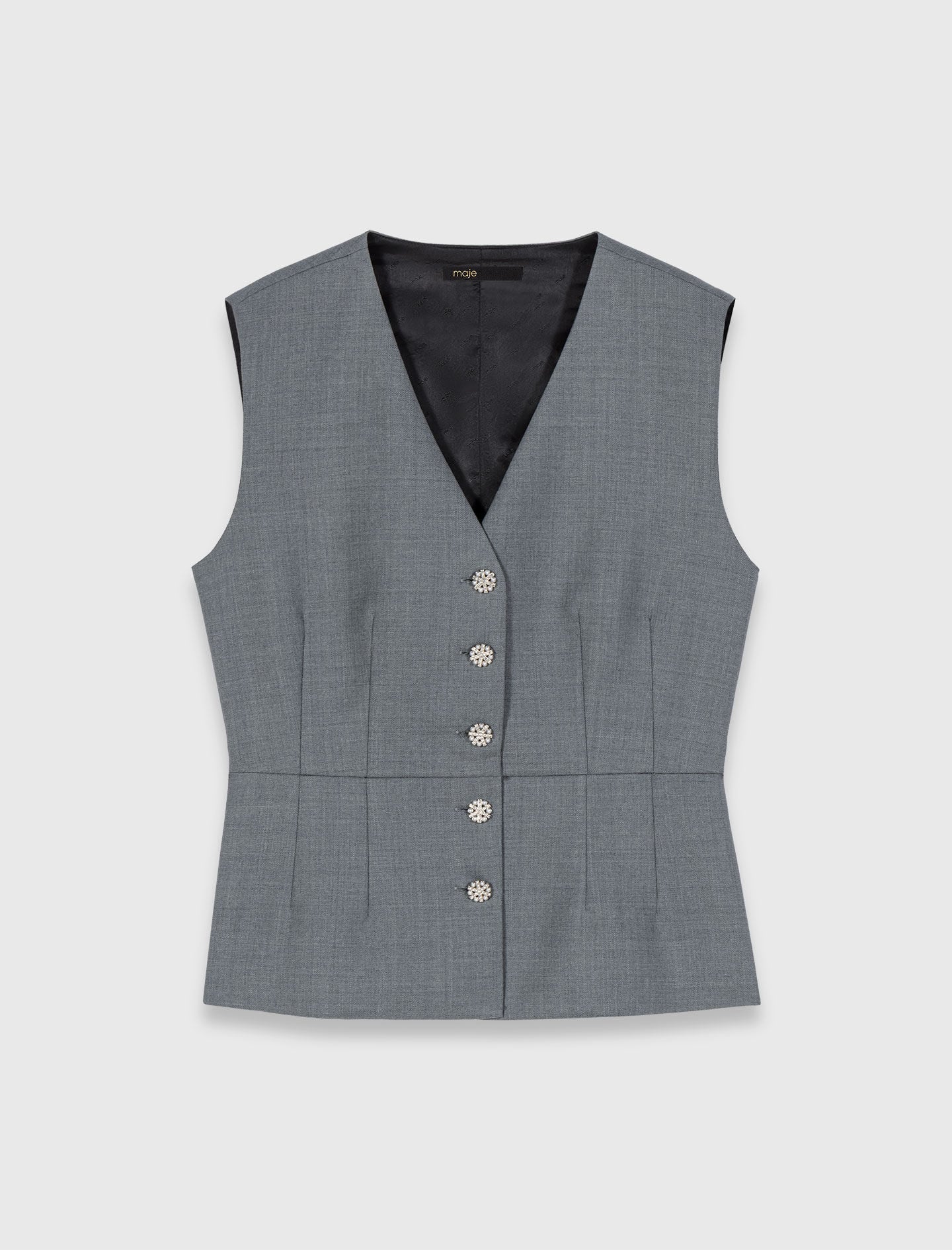 Jewel-button tailored jacket 8