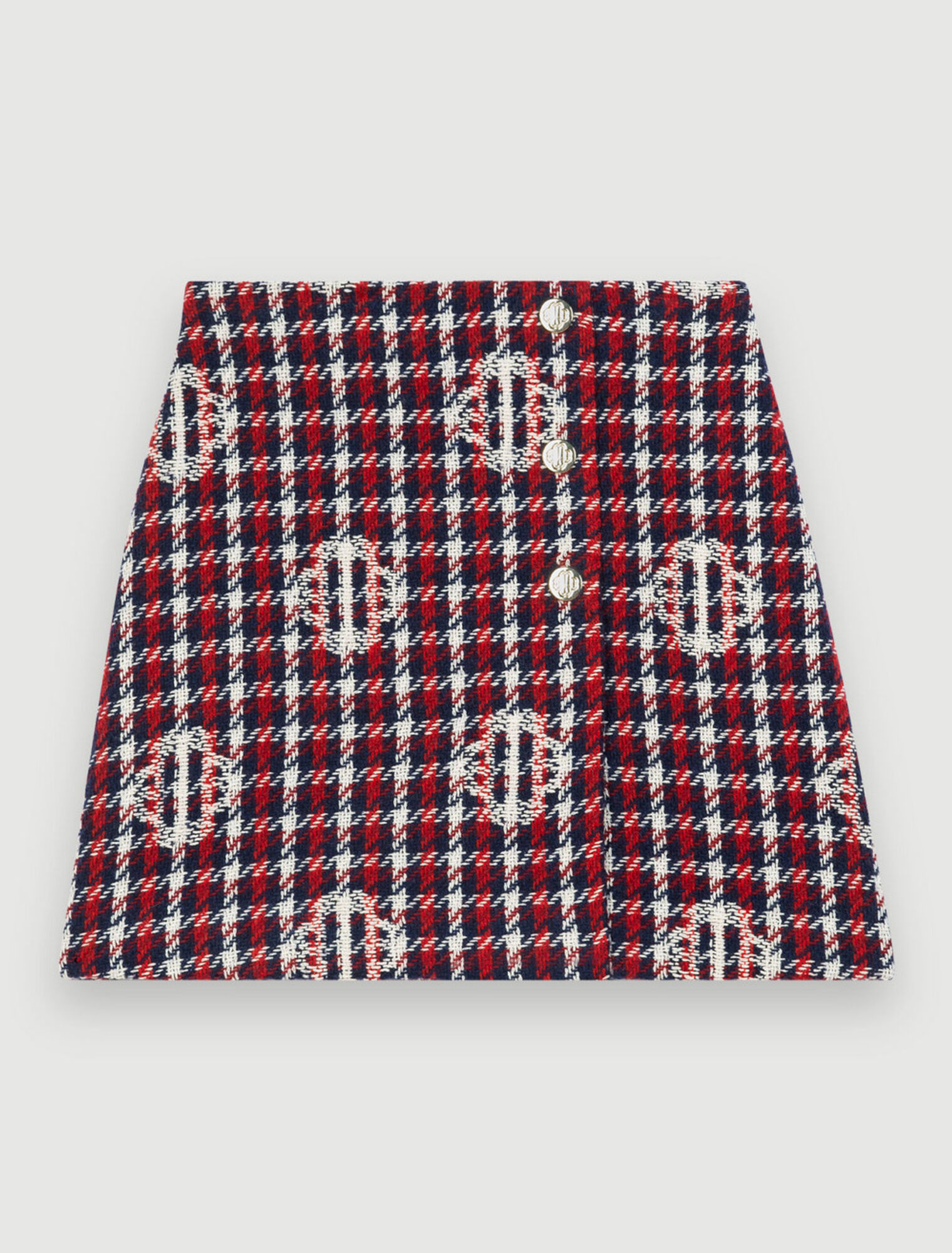 Clover plaid jacquard skirt