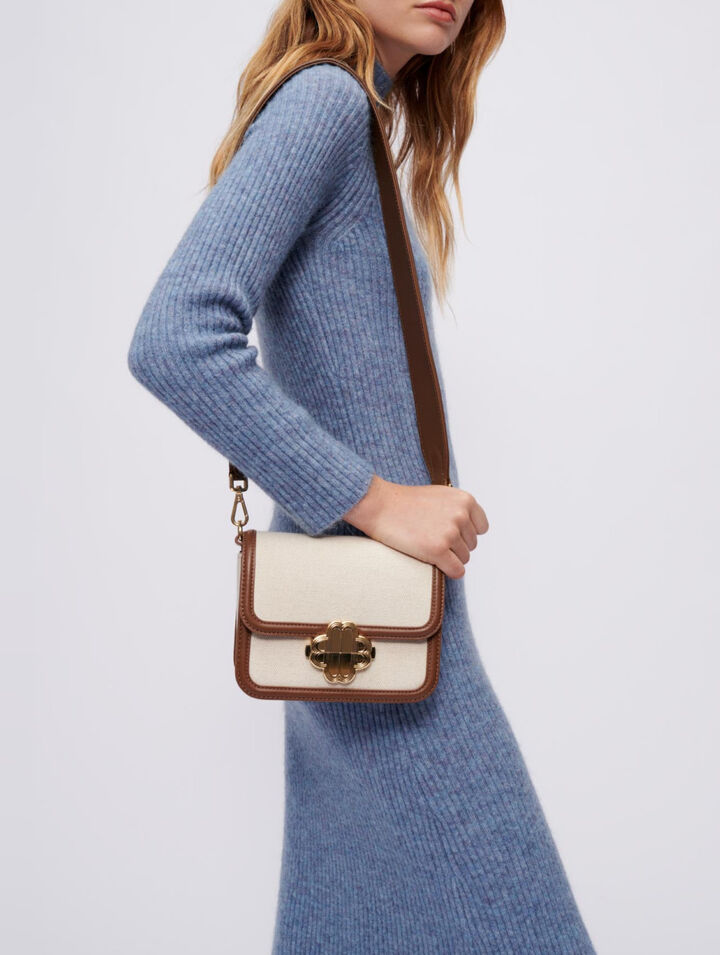 High collar mohair dress