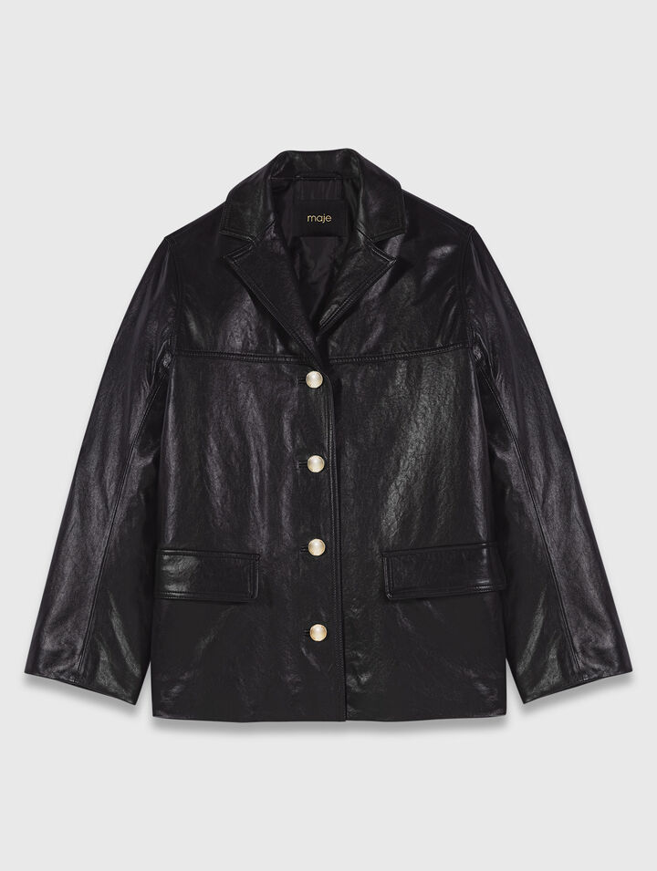 Quilted leather jacket