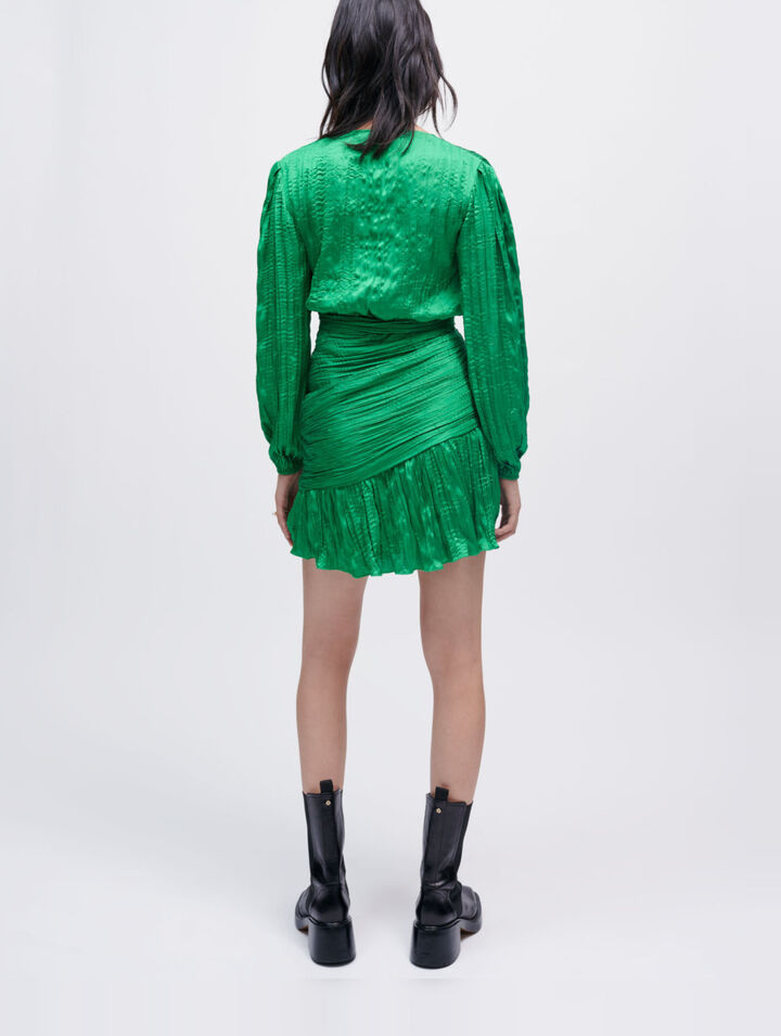 Close-fitting lam&eacute; dress