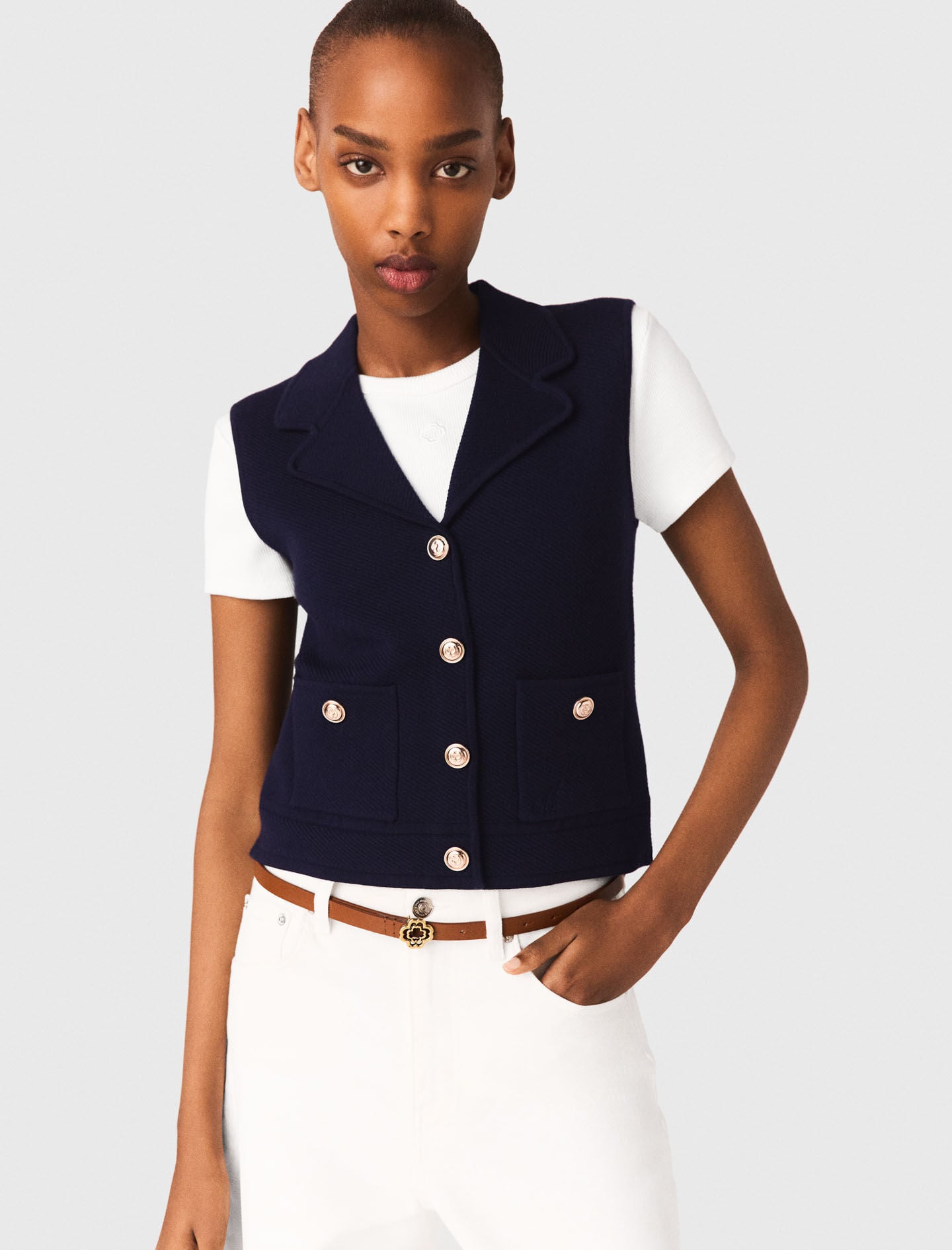 Polo knit cardigan 3