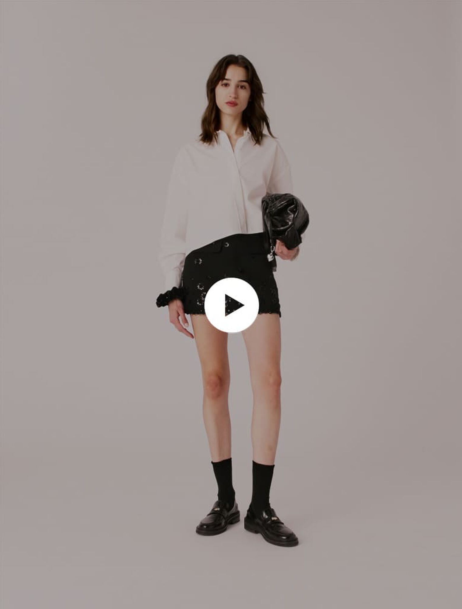 Embroidered skort