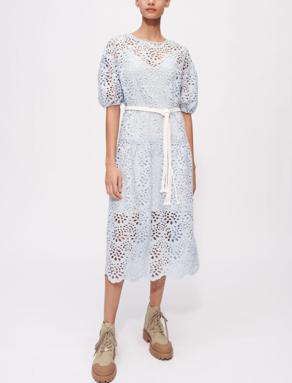 Bare back guipure dress Offline products Maje