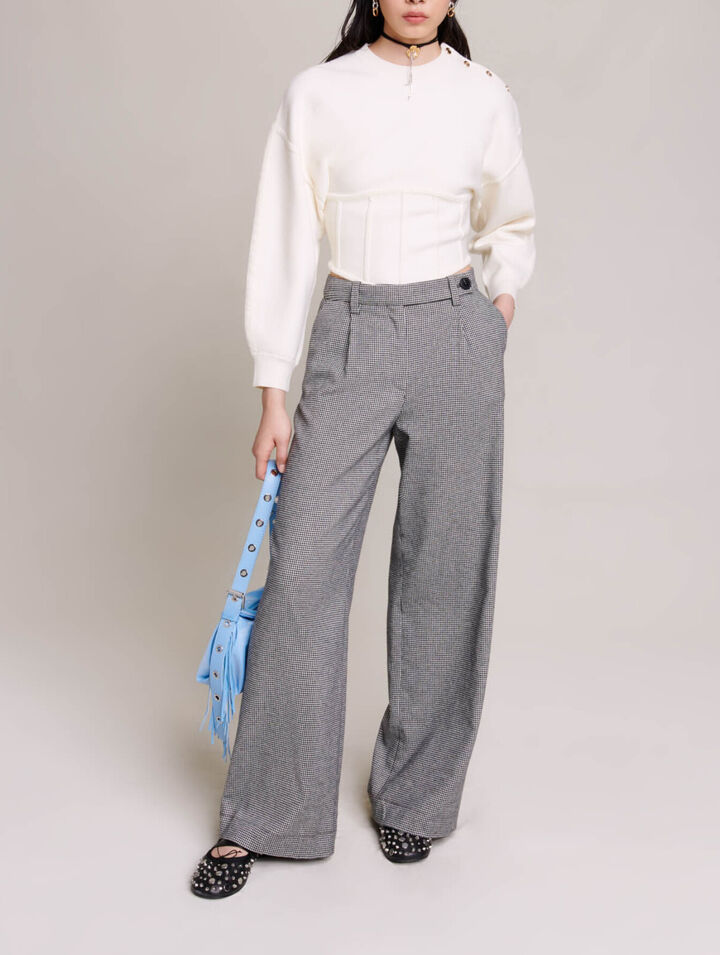 Wide-leg suit trousers