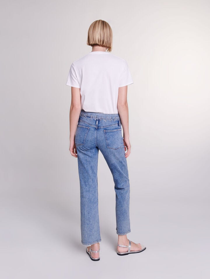 Jeans with braided details