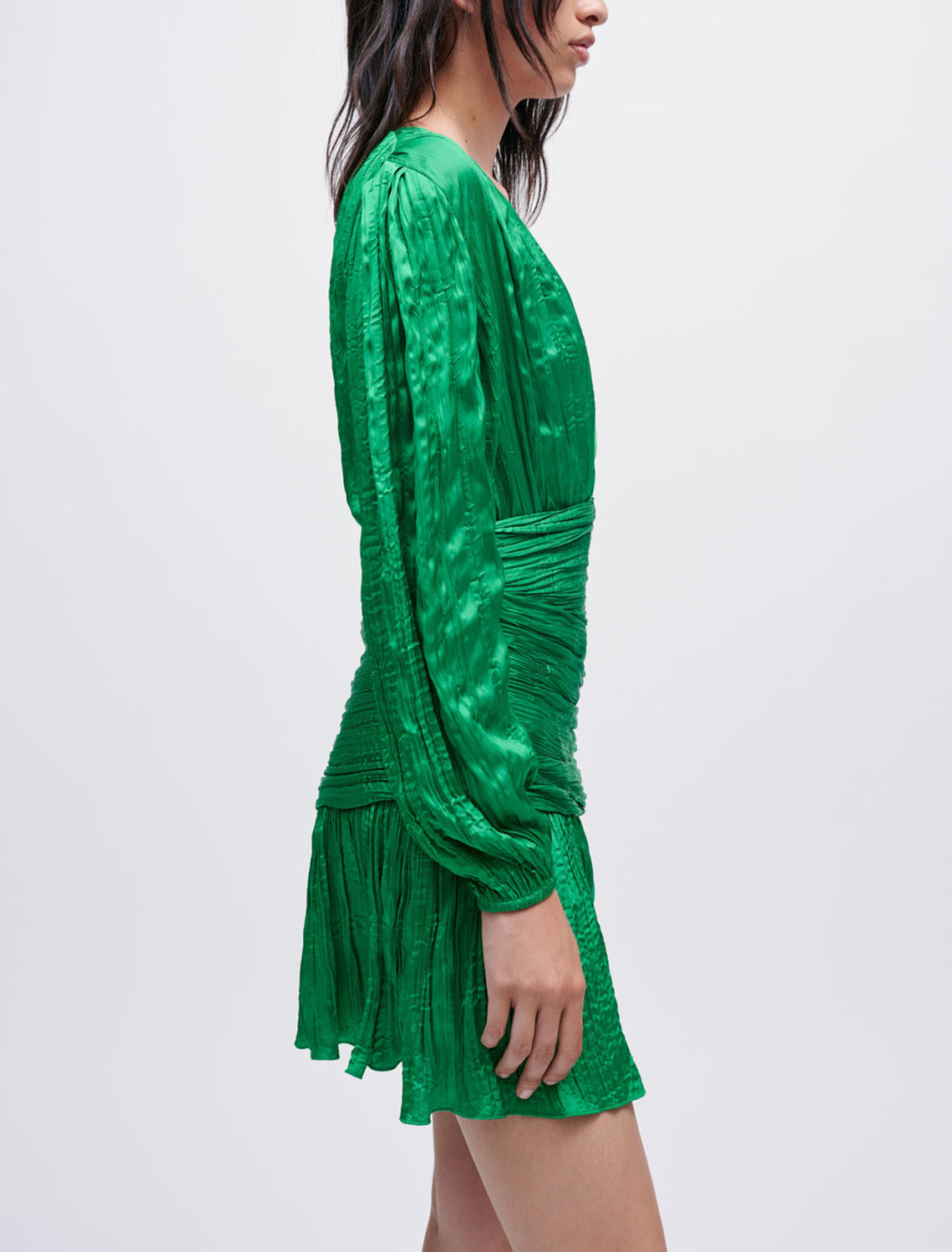 Close-fitting lamé dress