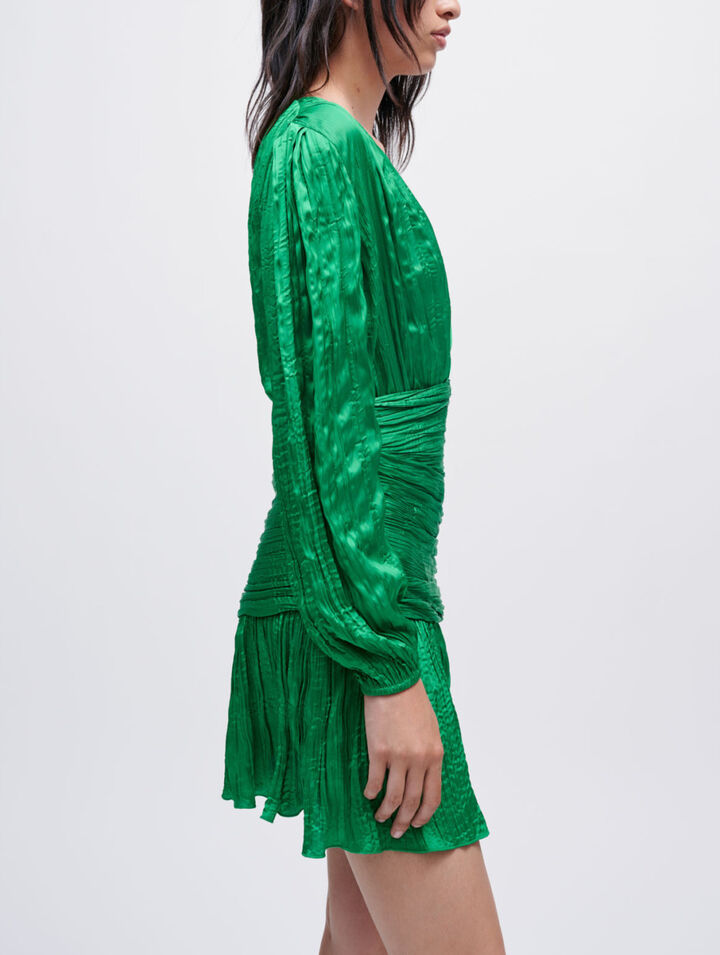 Close-fitting lam&eacute; dress