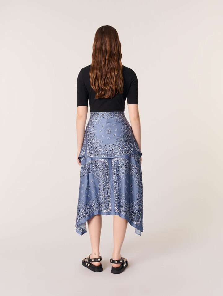 Layered-effect patterned dress