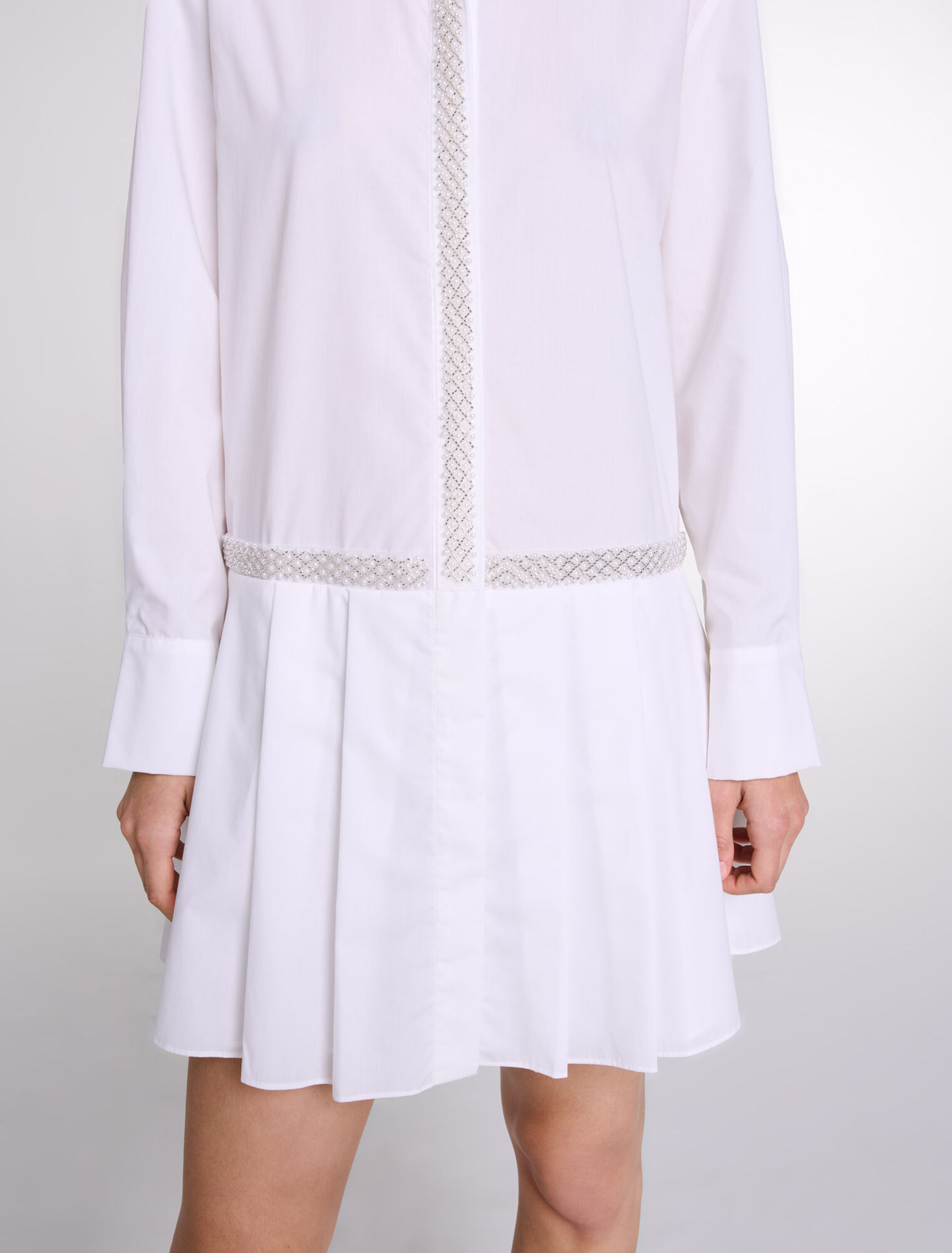 Beaded shirt dress