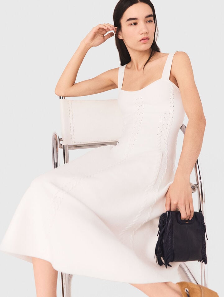 Long knit skater dress