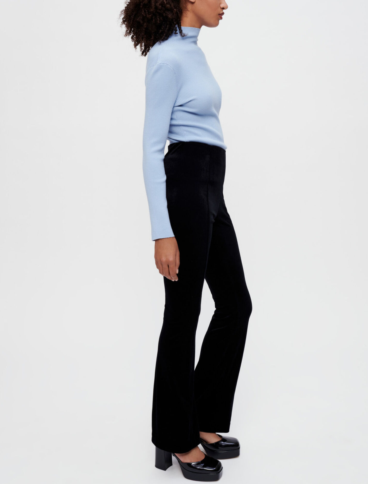Stretch velvet pants