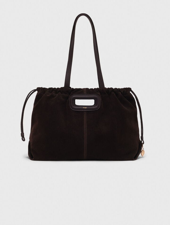Suede leather M tote bag