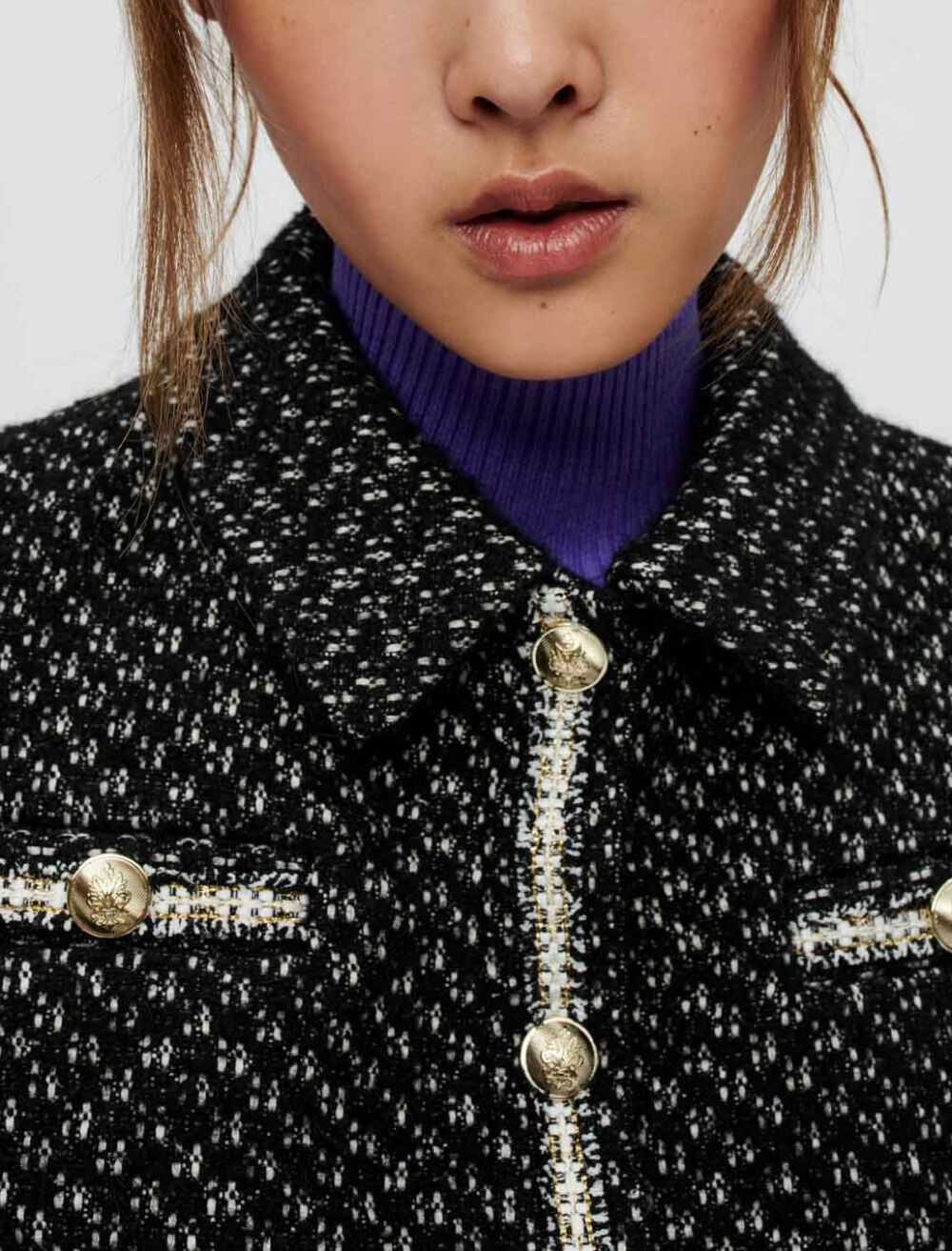 Tweed jacket Black for Women | Maje