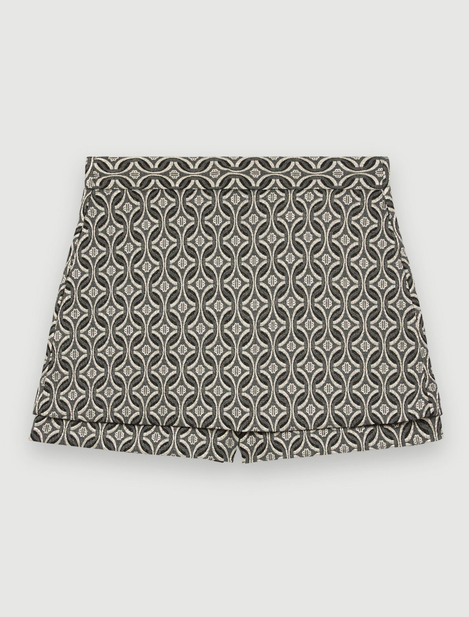 Lamé jacquard trompe-l'œil shorts