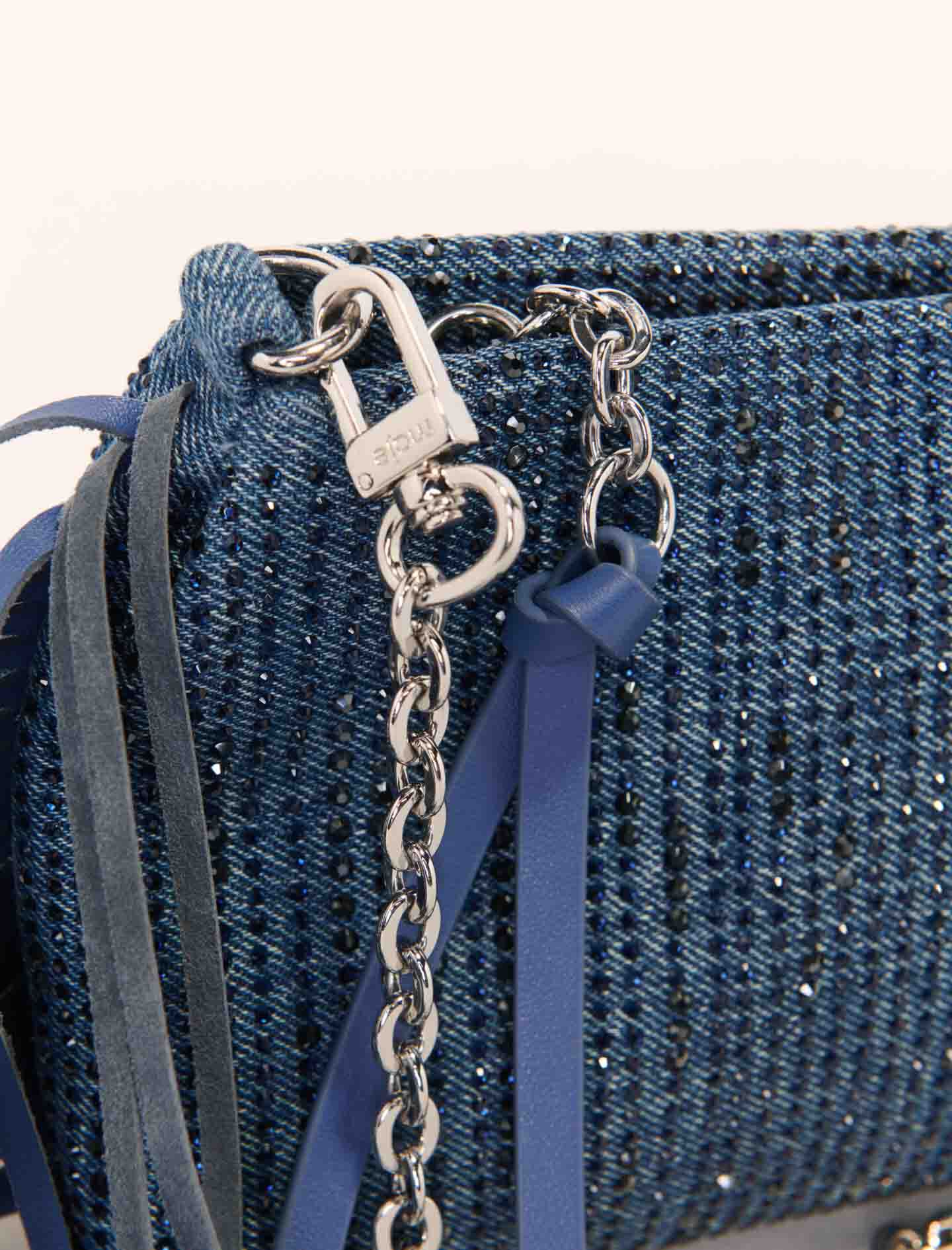 Miss M Pouch denim clutch bag - Miss M Pouch | Maje