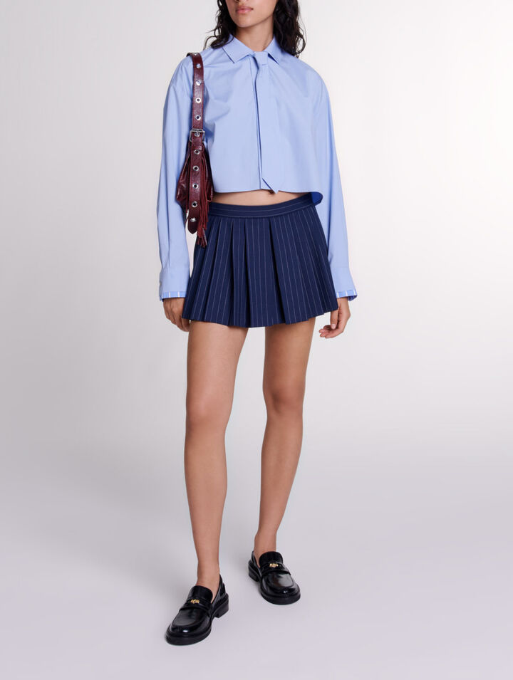 Striped layered effect shorts 