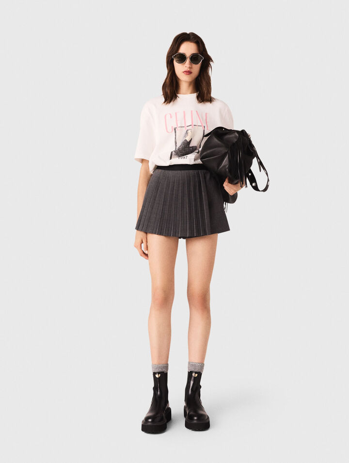 Pleated skort