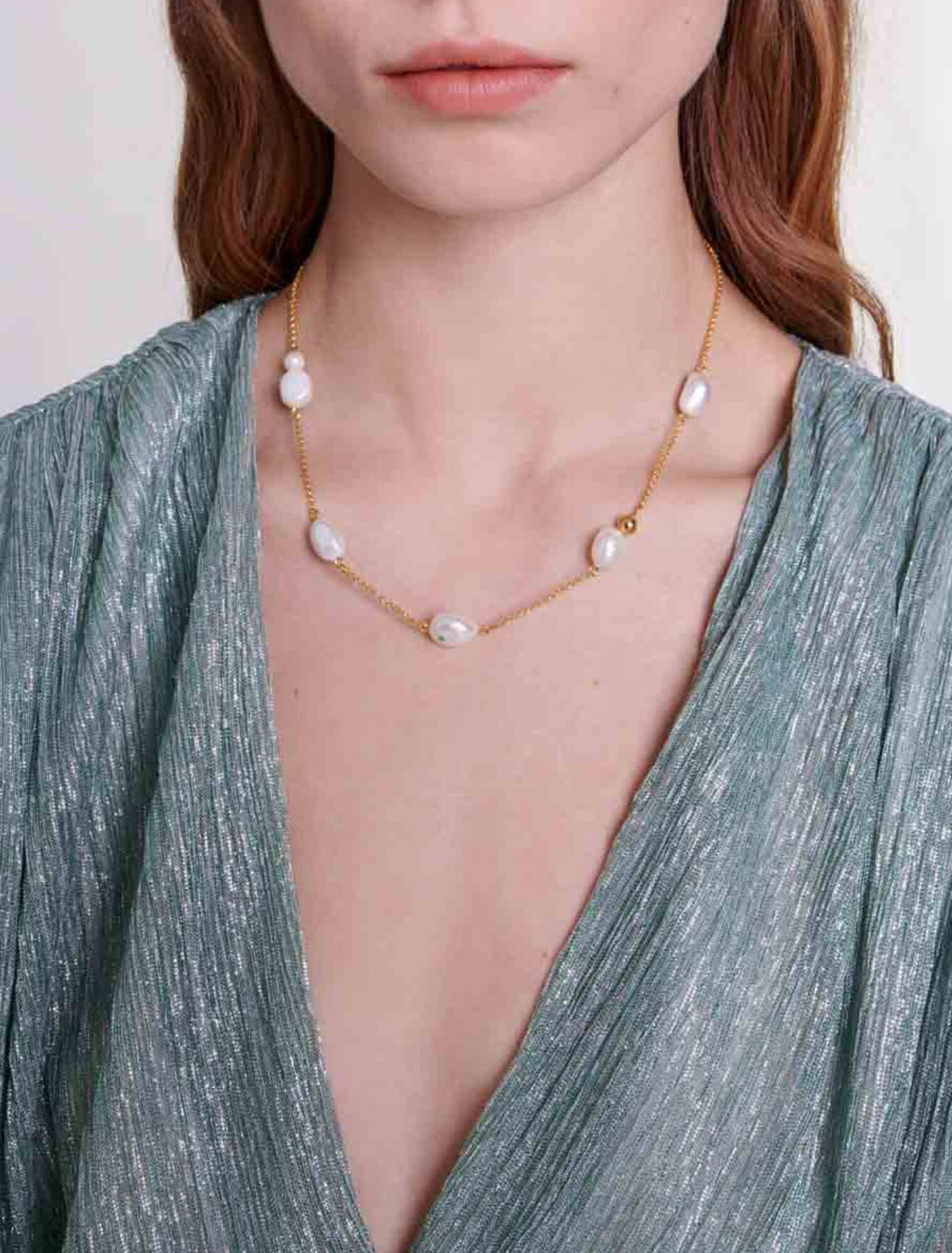 Stretch lurex ruffled dress