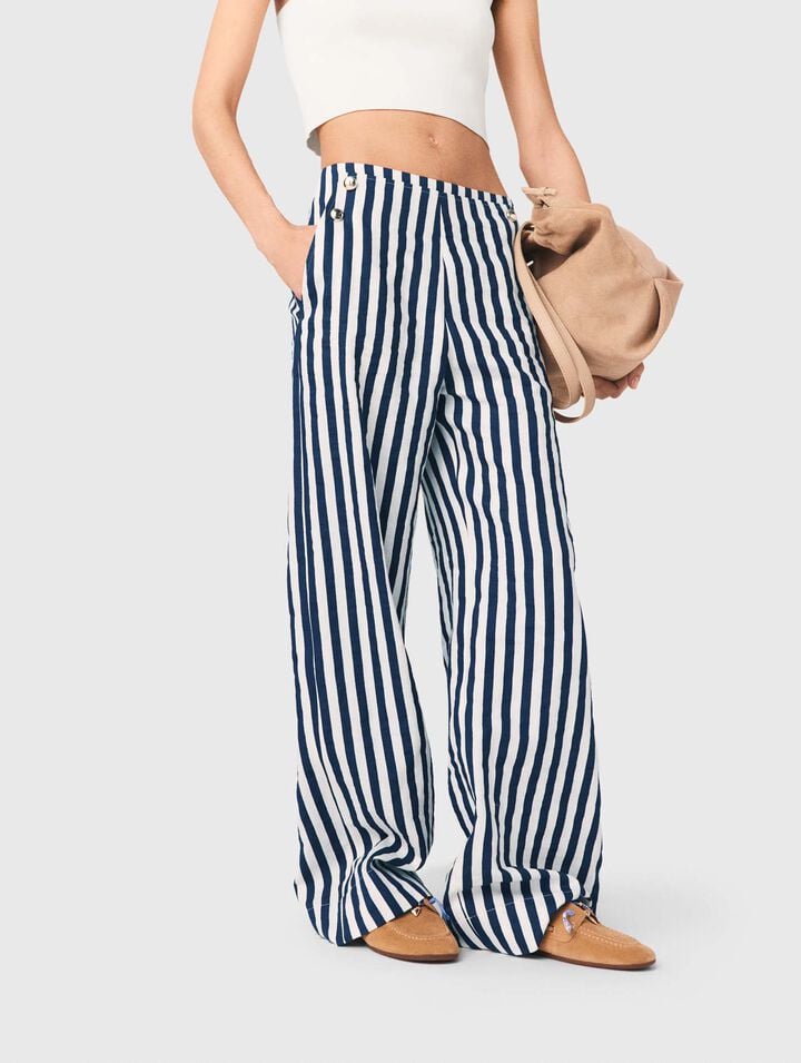 Linen blend sailor trousers