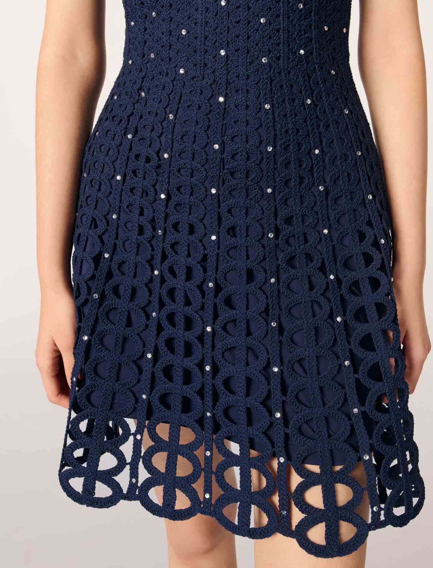 MAJE [マージ] Crochet Dress Beaded crochet maxi dress
